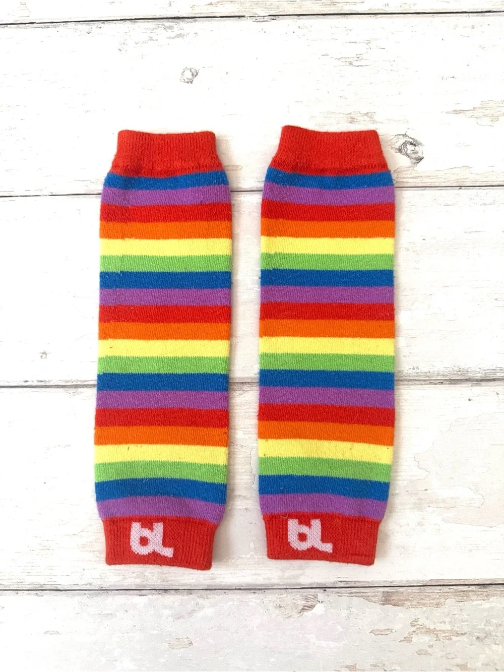 Baby Girls Leg Warmers Leggings Rainbow Stripes BL Brand